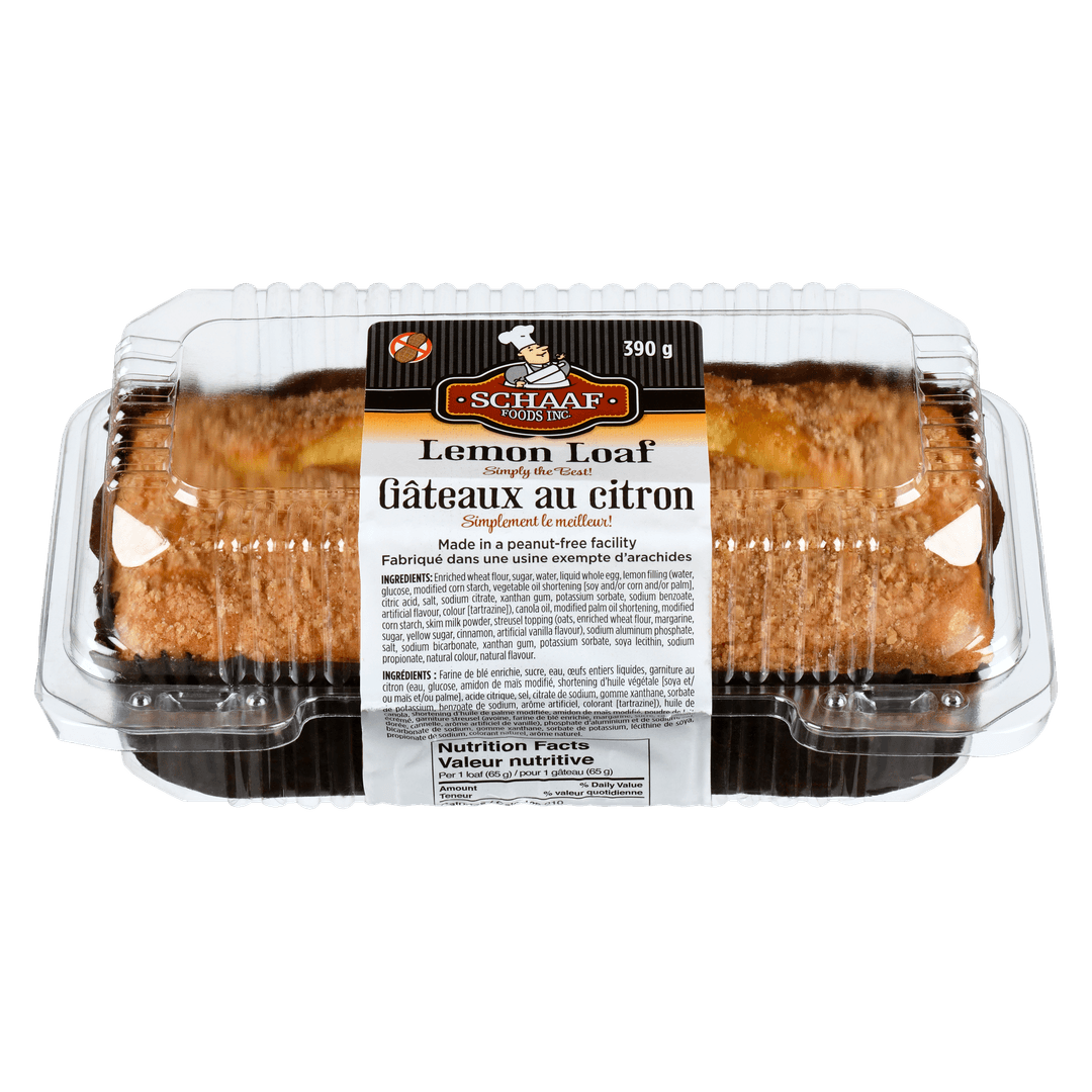 Lemon Loaf Cake - Premium Loaf Cake by Schaaf Foods Inc. - Canadian Loaf Manufacturer
